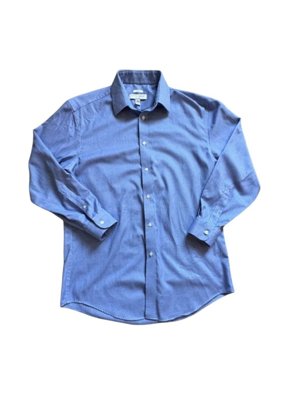 Joseph Abboud Mens Button Front'Slim Fit' Shirt-Blue/White-16 32/33(M)-GUC